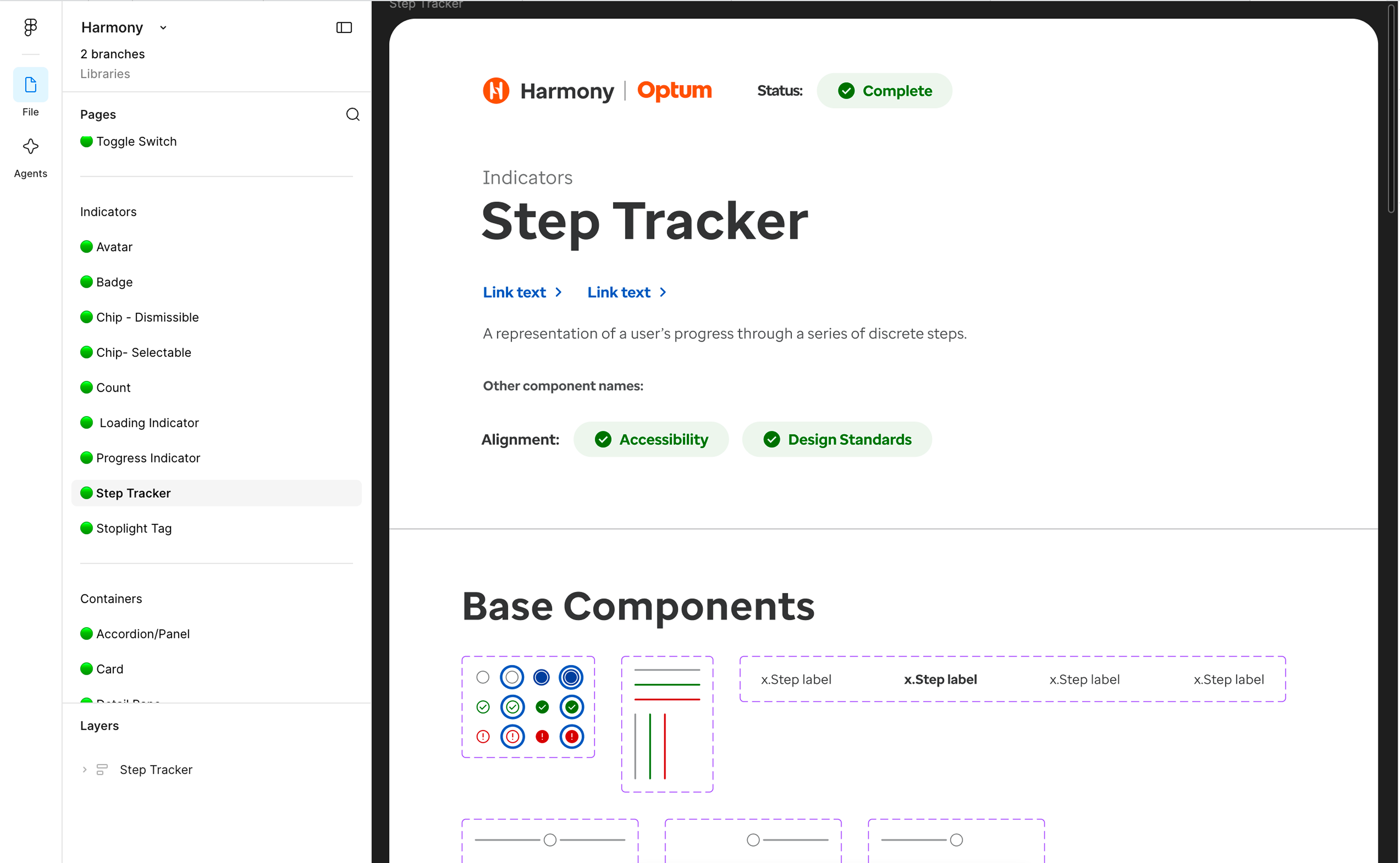 Harmony Step Tracker design anatomy in Figma
